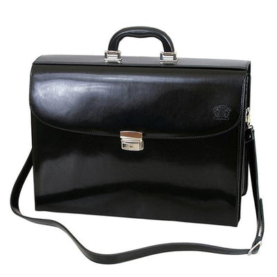 Мъжка бизнес чанта от естествена кожа GS504, Черен 3