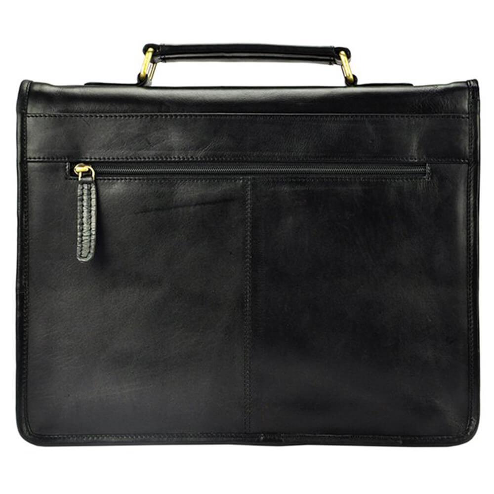 Мъжка бизнес чанта от естествена кожа GS520, Черен 10