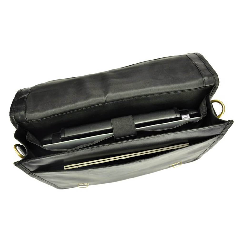 Мъжка бизнес чанта от естествена кожа GS520, Черен 5