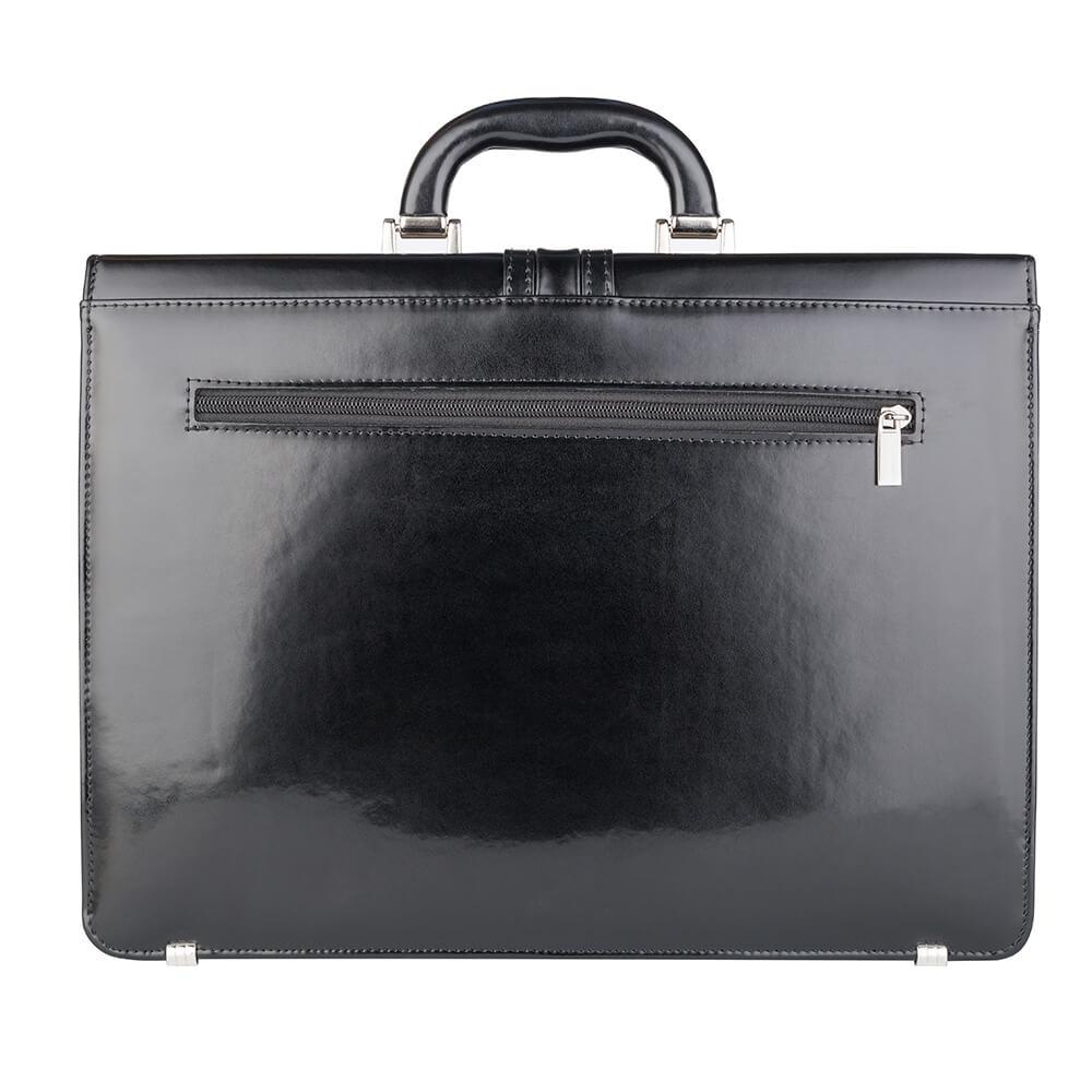 Мъжка бизнес чанта от естествена кожа GS536, Черен 4