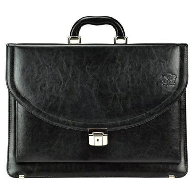 Мъжка бизнес чанта от естествена кожа GS537, Черен 1