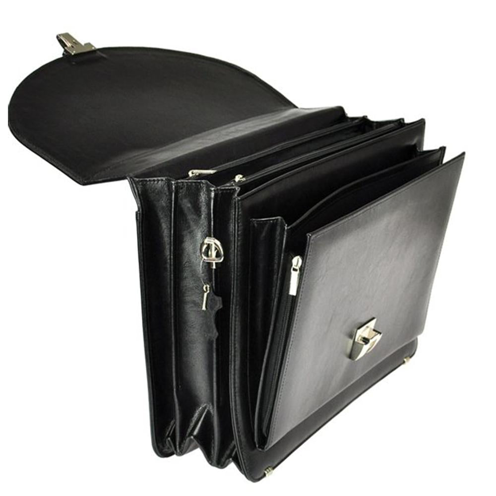 Мъжка бизнес чанта от естествена кожа GS537, Черен 5