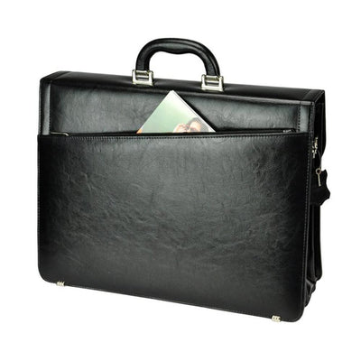 Мъжка бизнес чанта от естествена кожа GS537, Черен 9