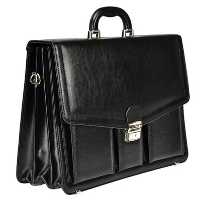 Мъжка бизнес чанта от естествена кожа GS538, Черен 3
