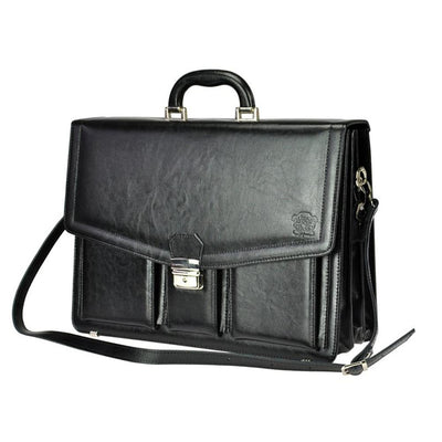 Мъжка бизнес чанта от естествена кожа GS538, Черен 2