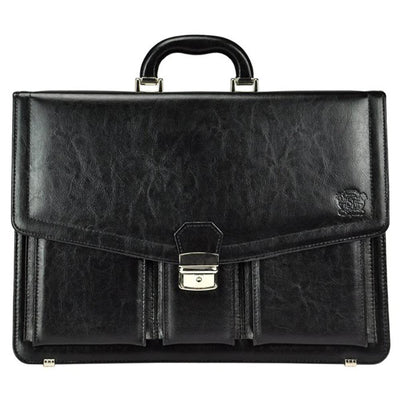Мъжка бизнес чанта от естествена кожа GS538, Черен 1
