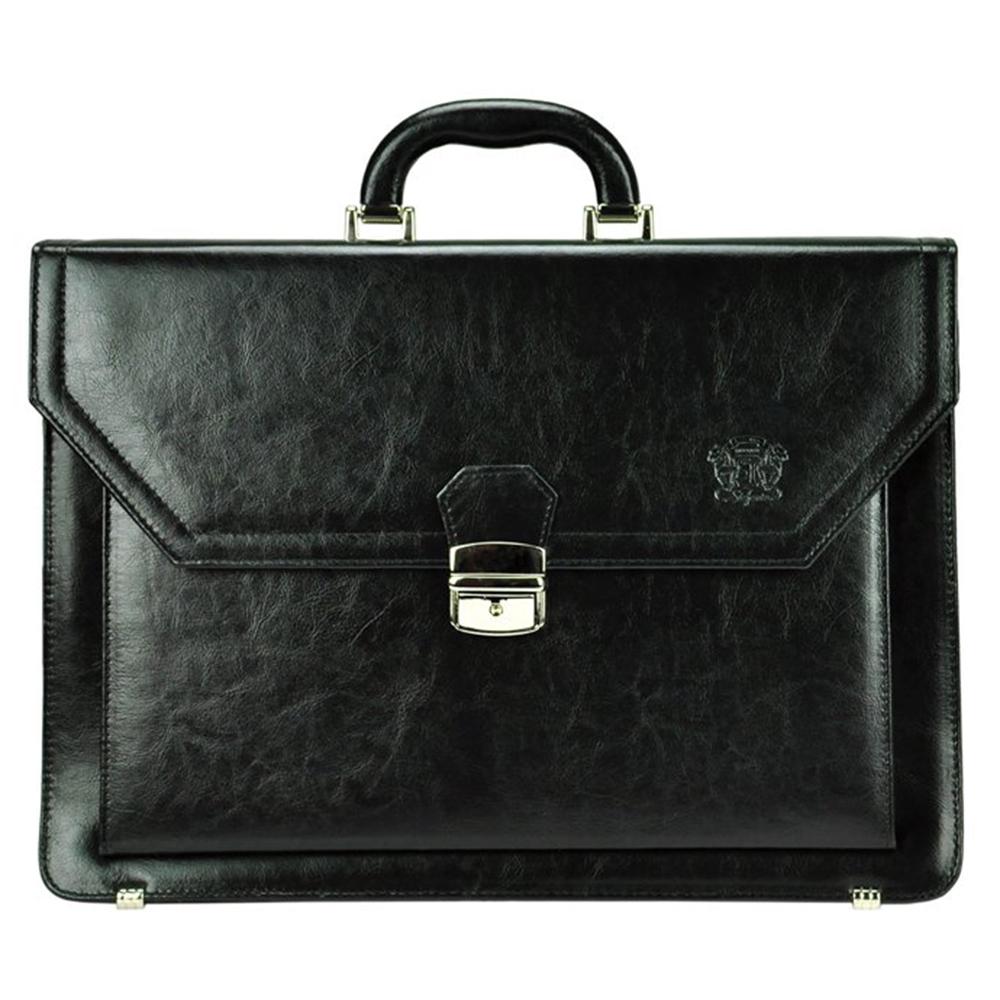 Мъжка бизнес чанта от естествена кожа GS539, Черен 1