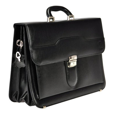 Мъжка бизнес чанта от естествена кожа GS540, Черен 3
