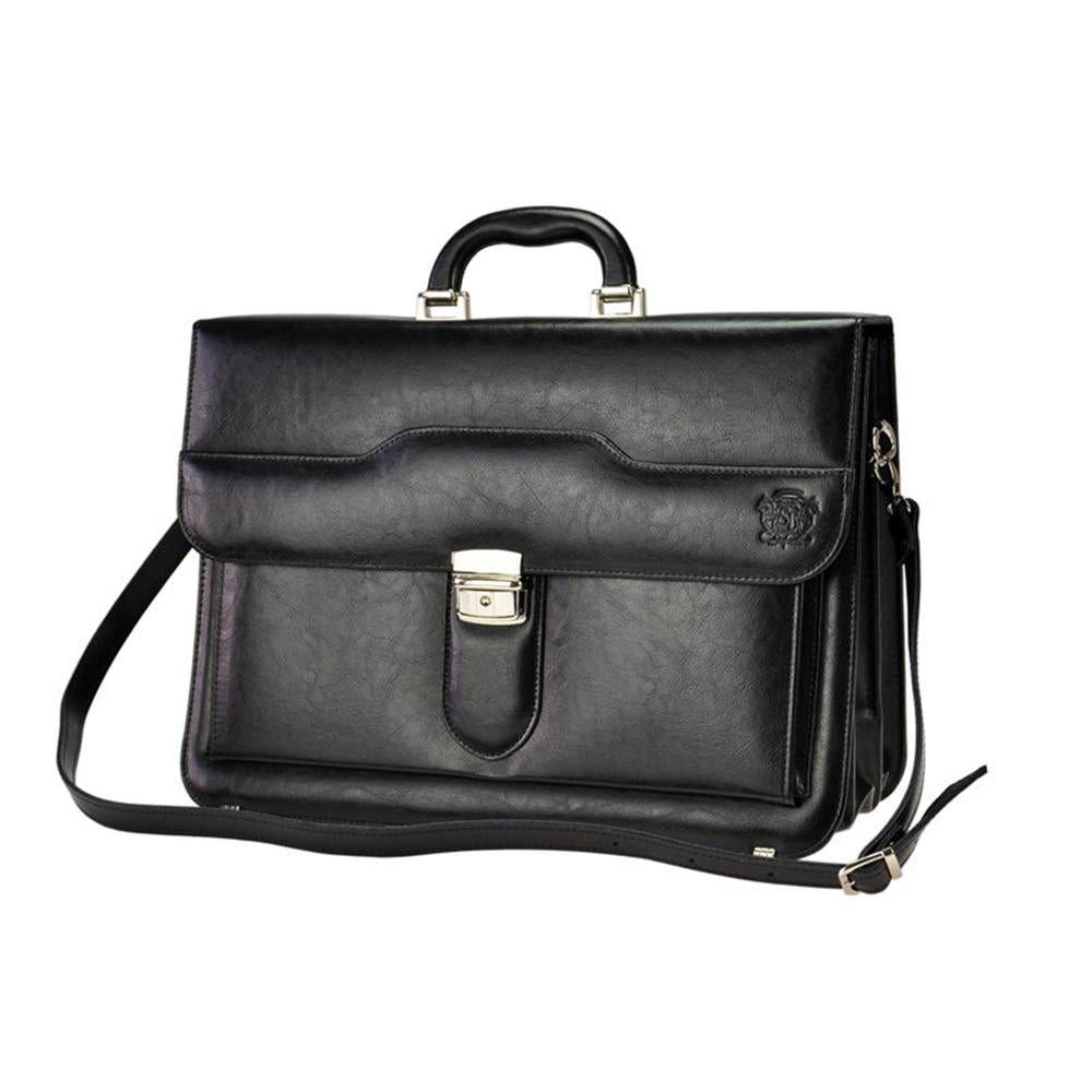 Мъжка бизнес чанта от естествена кожа GS540, Черен 2