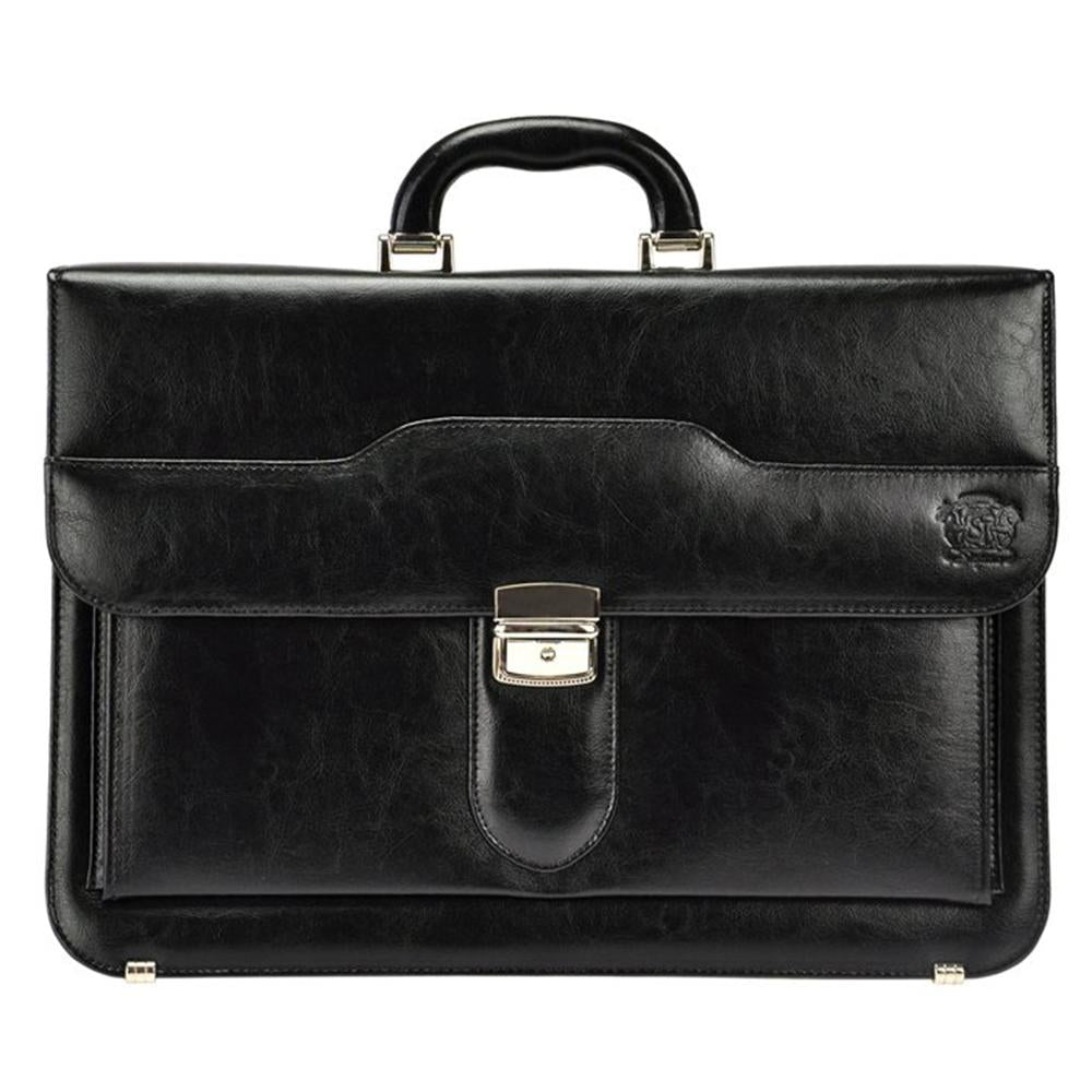 Мъжка бизнес чанта от естествена кожа GS540, Черен 1