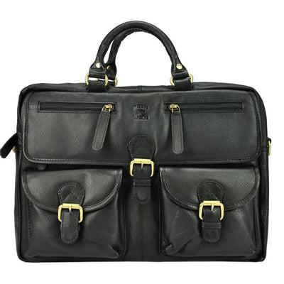 Мъжка бизнес чанта от естествена кожа GS544, Черен 1
