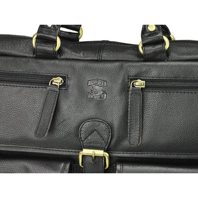Мъжка бизнес чанта от естествена кожа GS544, Черен 7