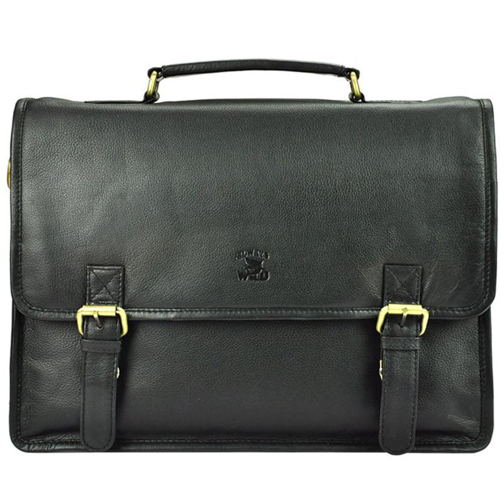Мъжка бизнес чанта от естествена кожа GS545, Черен 1