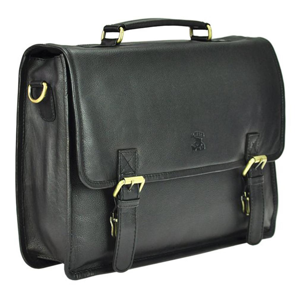 Мъжка бизнес чанта от естествена кожа GS545, Черен 3