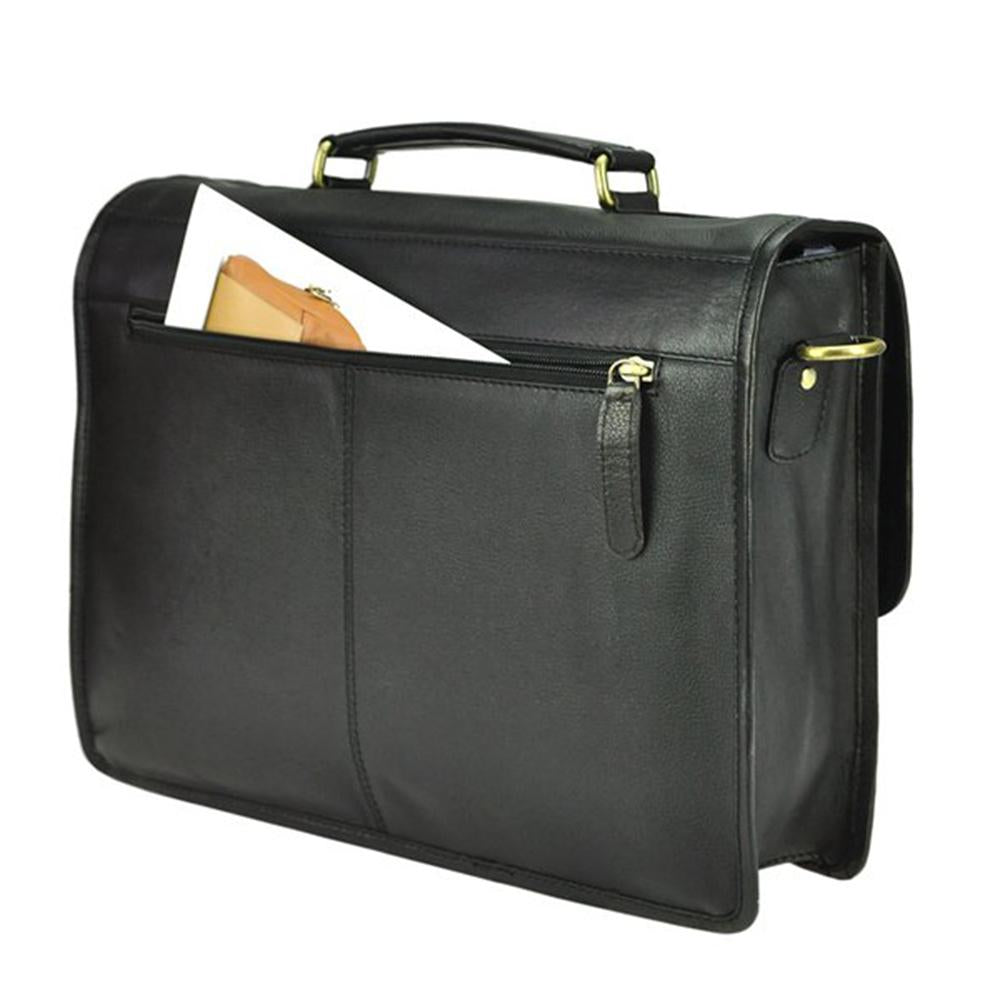 Мъжка бизнес чанта от естествена кожа GS545, Черен 8