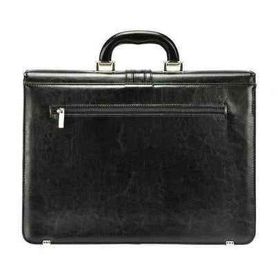 Мъжка бизнес чанта от естествена кожа GS506, Черен 6
