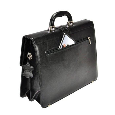 Мъжка бизнес чанта от естествена кожа GS506, Черен 3