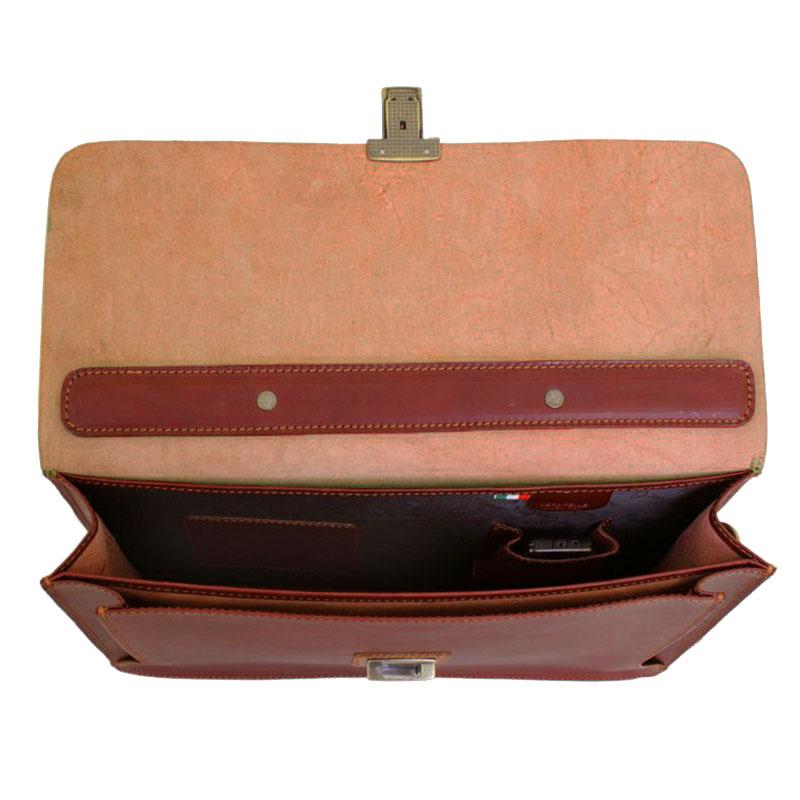 Pierre Cardin | Мъжка бизнес чанта от естествена кожа GS510, Кафяв 3