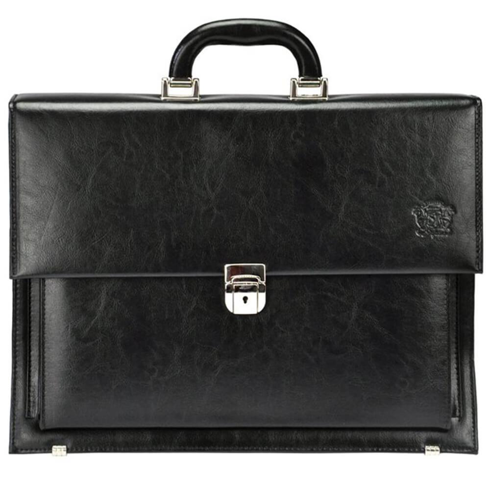 Мъжка бизнес чанта от естествена кожа GS515, Черен 1