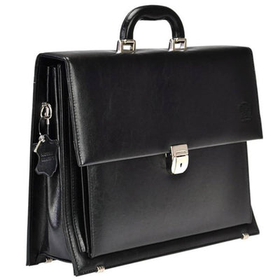 Мъжка бизнес чанта от естествена кожа GS515, Черен 3