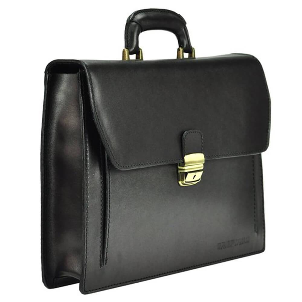 Мъжка бизнес чанта от естествена кожа GS528, Черен 3