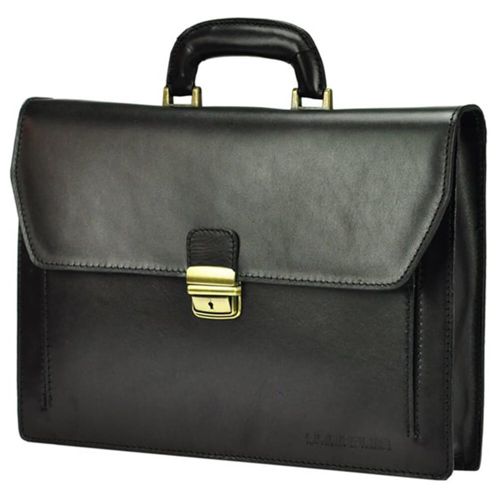 Мъжка бизнес чанта от естествена кожа GS528, Черен 2