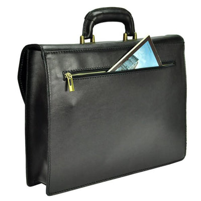 Мъжка бизнес чанта от естествена кожа GS528, Черен 7