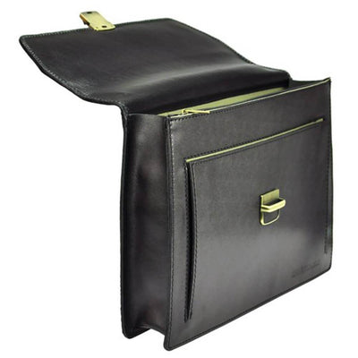 Мъжка бизнес чанта от естествена кожа GS528, Черен 4